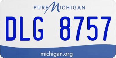 MI license plate DLG8757