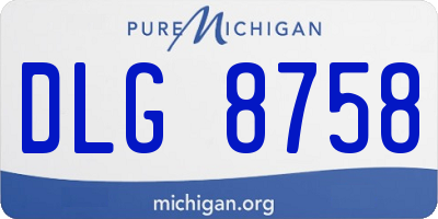 MI license plate DLG8758