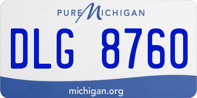 MI license plate DLG8760