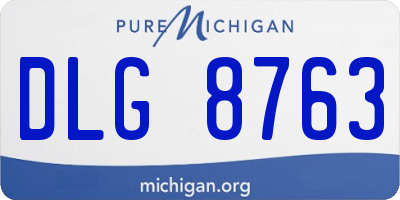 MI license plate DLG8763