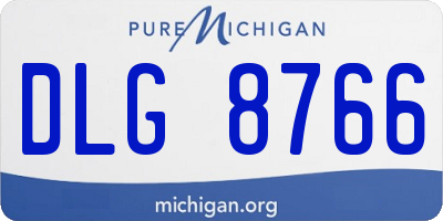MI license plate DLG8766