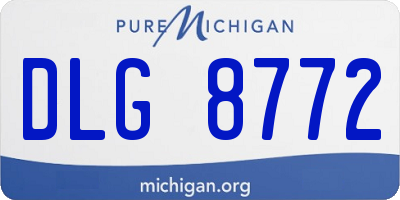 MI license plate DLG8772