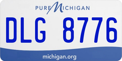 MI license plate DLG8776