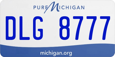 MI license plate DLG8777
