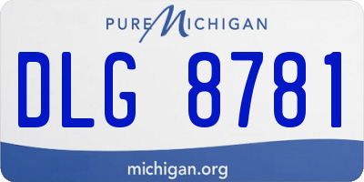 MI license plate DLG8781