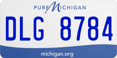 MI license plate DLG8784