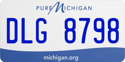 MI license plate DLG8798
