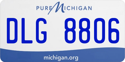 MI license plate DLG8806