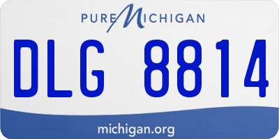 MI license plate DLG8814