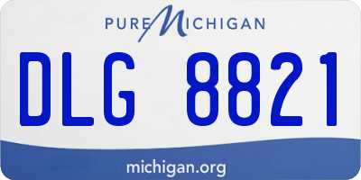 MI license plate DLG8821