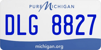 MI license plate DLG8827