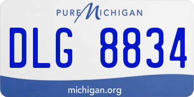 MI license plate DLG8834