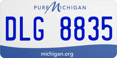 MI license plate DLG8835