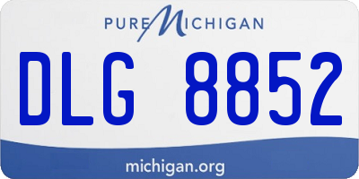MI license plate DLG8852