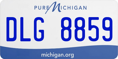 MI license plate DLG8859