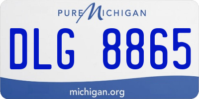 MI license plate DLG8865