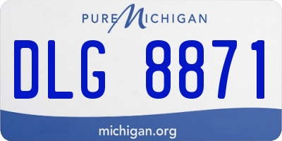 MI license plate DLG8871