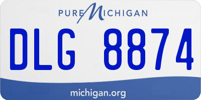 MI license plate DLG8874