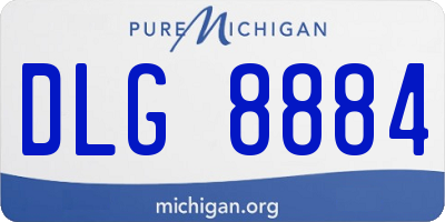 MI license plate DLG8884