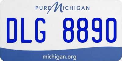 MI license plate DLG8890