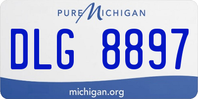 MI license plate DLG8897