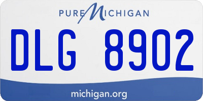 MI license plate DLG8902