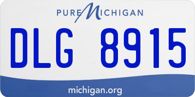 MI license plate DLG8915