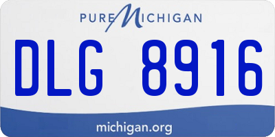 MI license plate DLG8916