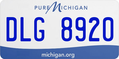 MI license plate DLG8920