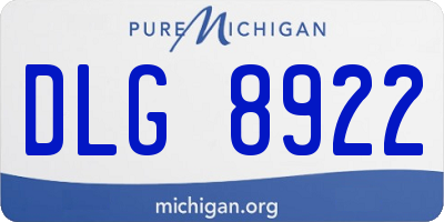MI license plate DLG8922