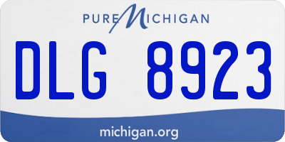 MI license plate DLG8923