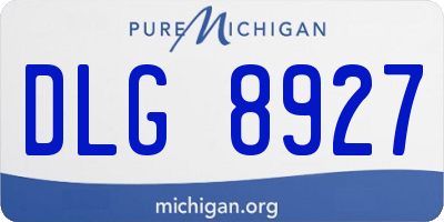 MI license plate DLG8927