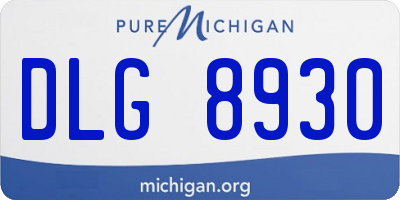 MI license plate DLG8930