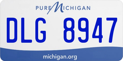 MI license plate DLG8947