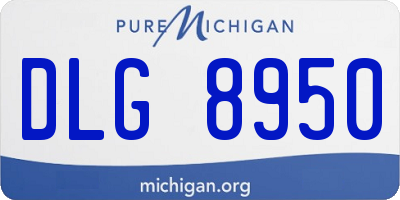 MI license plate DLG8950