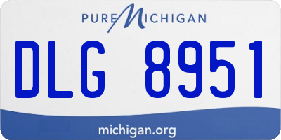 MI license plate DLG8951