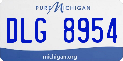 MI license plate DLG8954