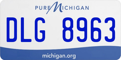 MI license plate DLG8963