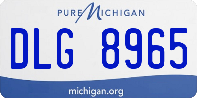 MI license plate DLG8965