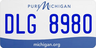 MI license plate DLG8980