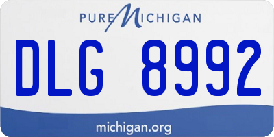 MI license plate DLG8992