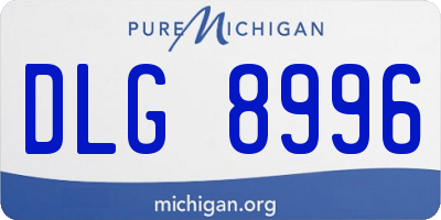 MI license plate DLG8996