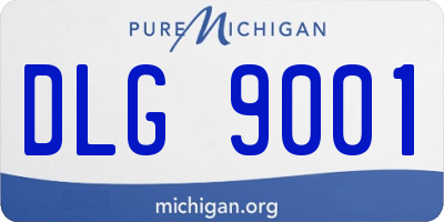 MI license plate DLG9001