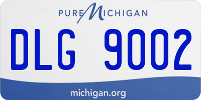 MI license plate DLG9002