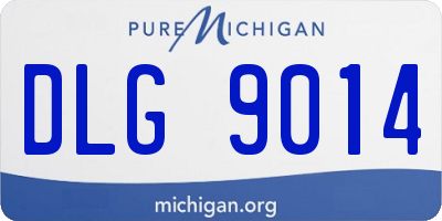 MI license plate DLG9014