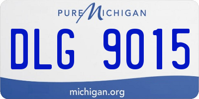 MI license plate DLG9015