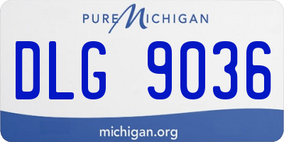 MI license plate DLG9036