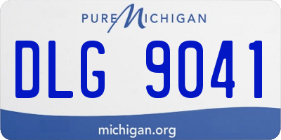 MI license plate DLG9041