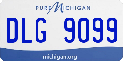 MI license plate DLG9099