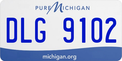 MI license plate DLG9102